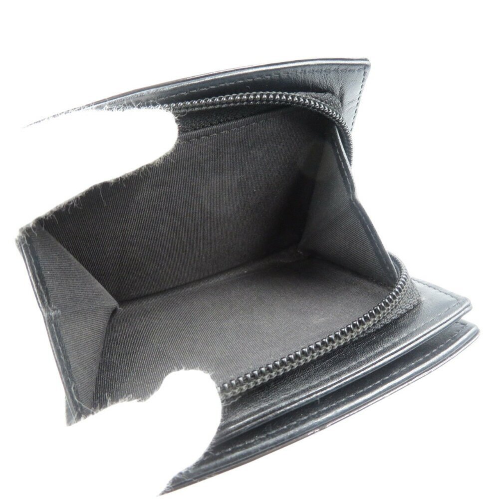 CHANEL Black Leather Logo Wallet - Picture 5 of 8